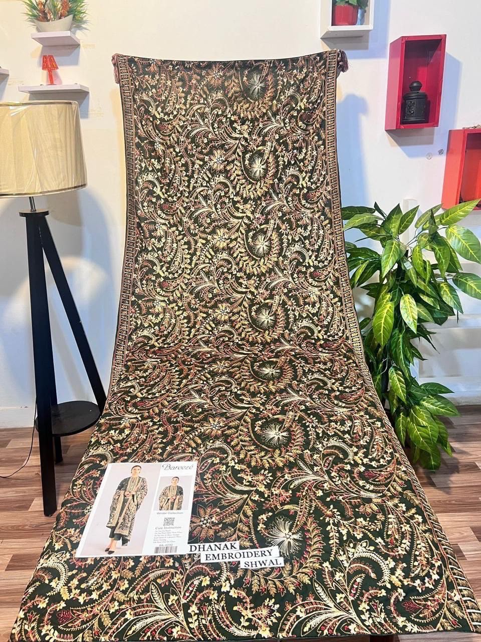 Bareeza Embroidered 3pc Dhanak