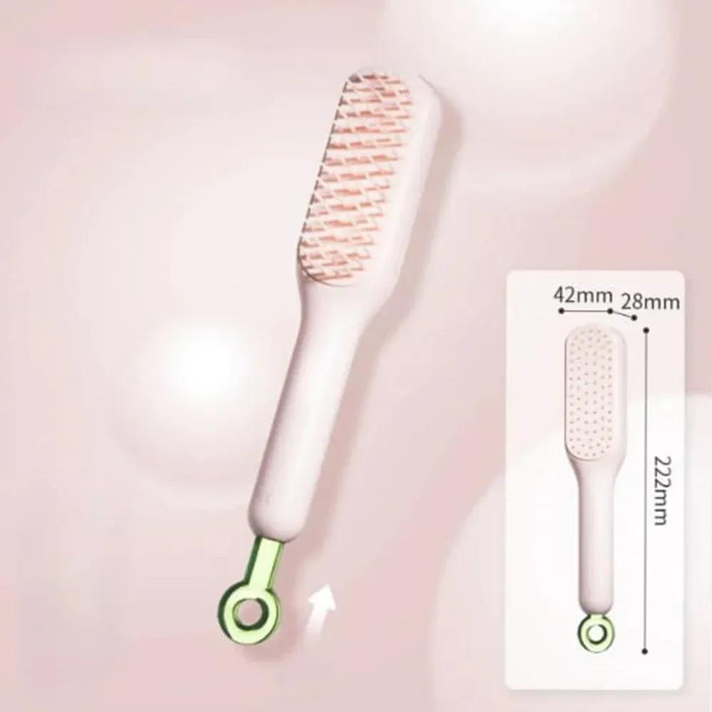 Self-Cleaning Hair Brush for Tangle-Free Grooming