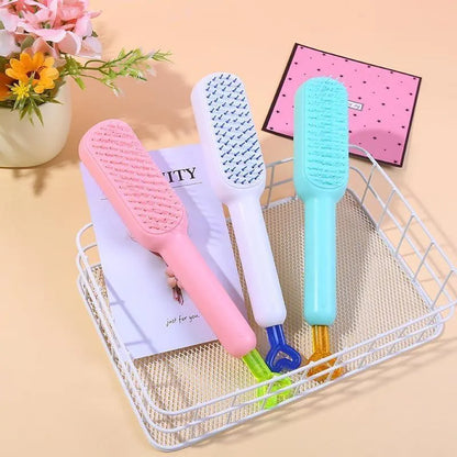 Self-Cleaning Hair Brush for Tangle-Free Grooming