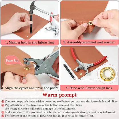 Metal Hand Press Tich Button Machine with 50 Button