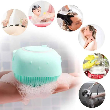 2 in 1 Silicone Bath & Body Cleaning Bundle – Back Scrubber Belt & Soft Body Scrub Brush for Deep Exfoliation Loved by 5+