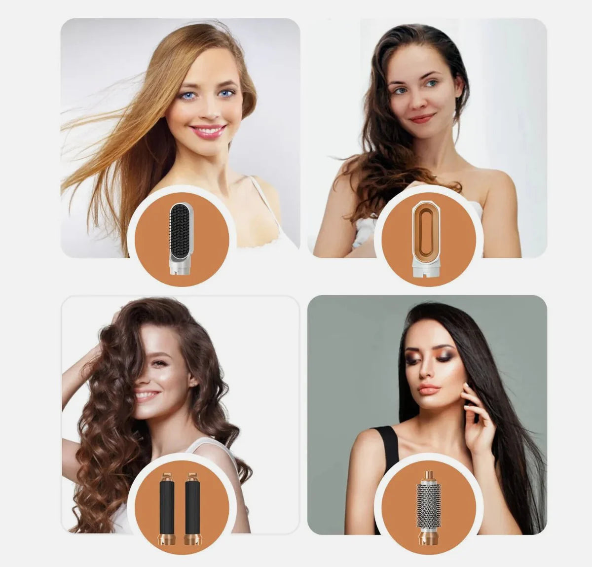 Hair Dryer Brush with Anti-Scald & 30s Heat
