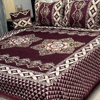 4Pc Velvet Jaquard Bedsheet