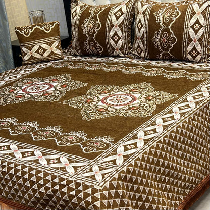 4Pc Velvet Jaquard Bedsheet