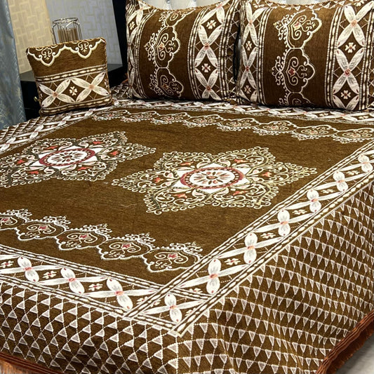 4Pc Velvet Jaquard Bedsheet