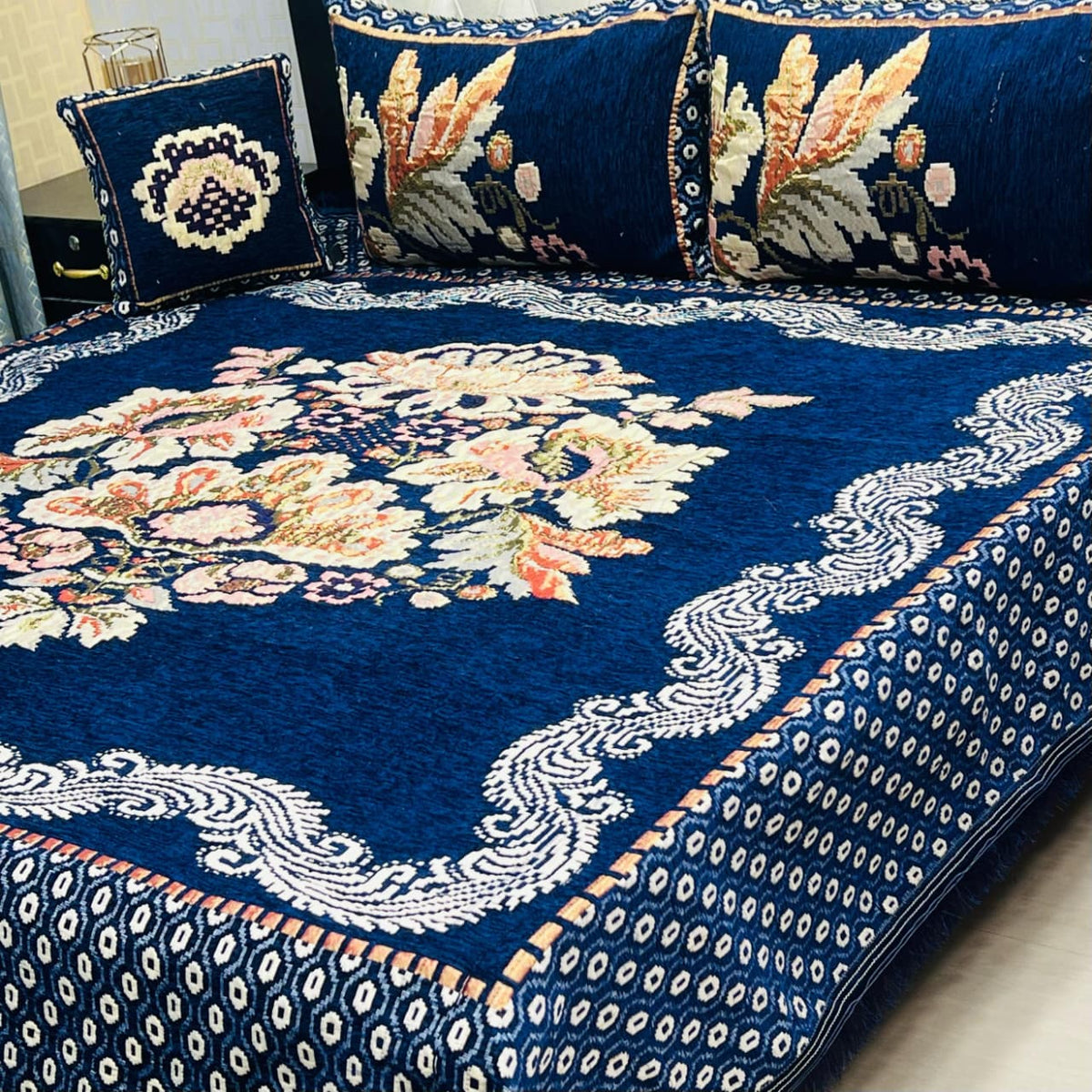 4Pc Velvet Jaquard Bedsheet