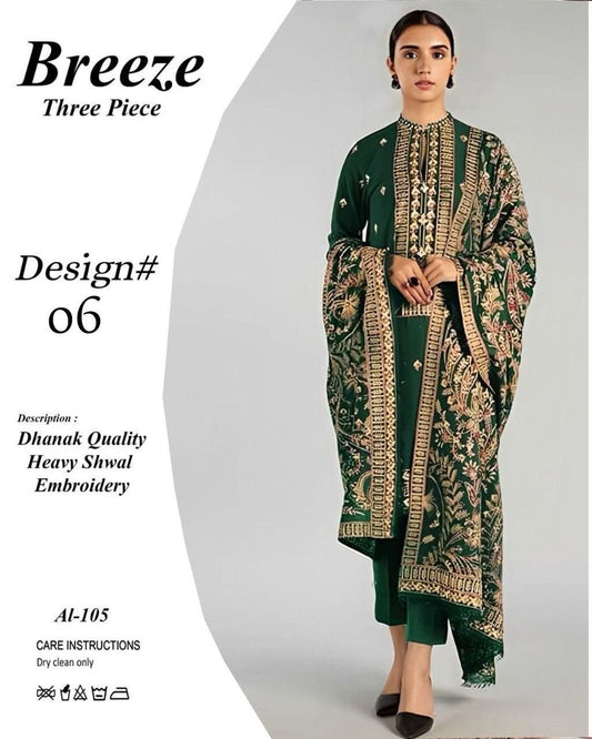 Bareeza  Embroidered 3pc Dhanak
