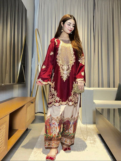 Embroidered 2-PIECE SILK COLLECTION