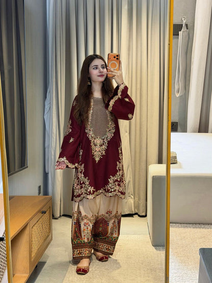 Embroidered 2-PIECE SILK COLLECTION