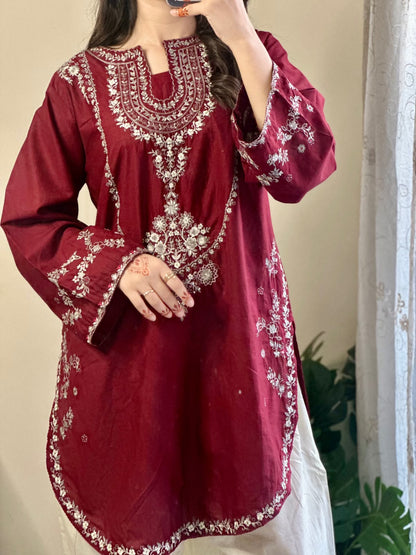 Embroidered Silk 2-Piece