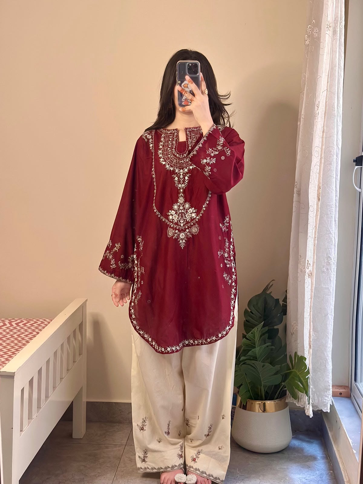 Embroidered Silk 2-Piece