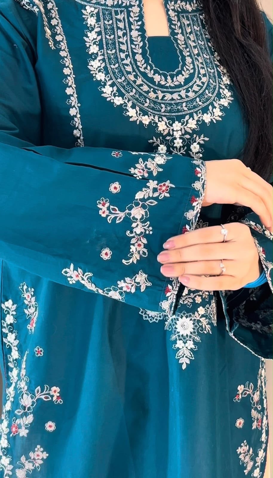 Embroidered Silk 2-Piece